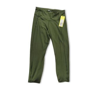All In Motion Green Mid Rise Cropped Leggings Small